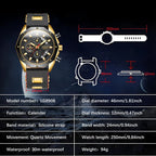 LIGE Men's Sports Chronograph Watch