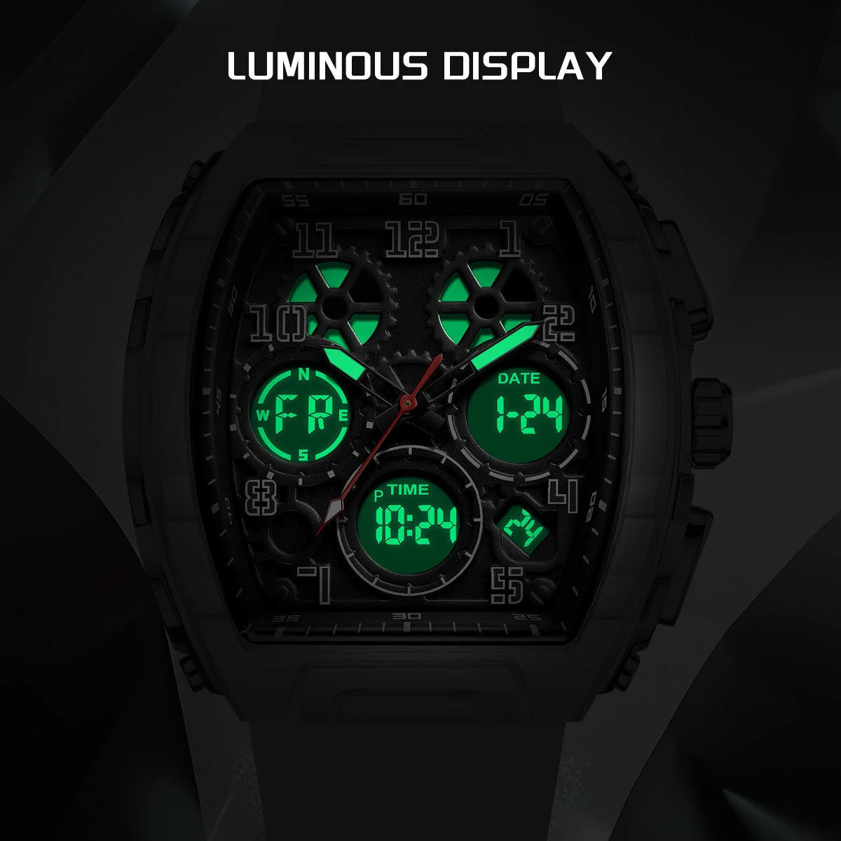 FOXBOX Men's Digital Multifunctional Alarm Watch