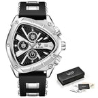 LIGE Men's Triangle Sports Chronograph Watch