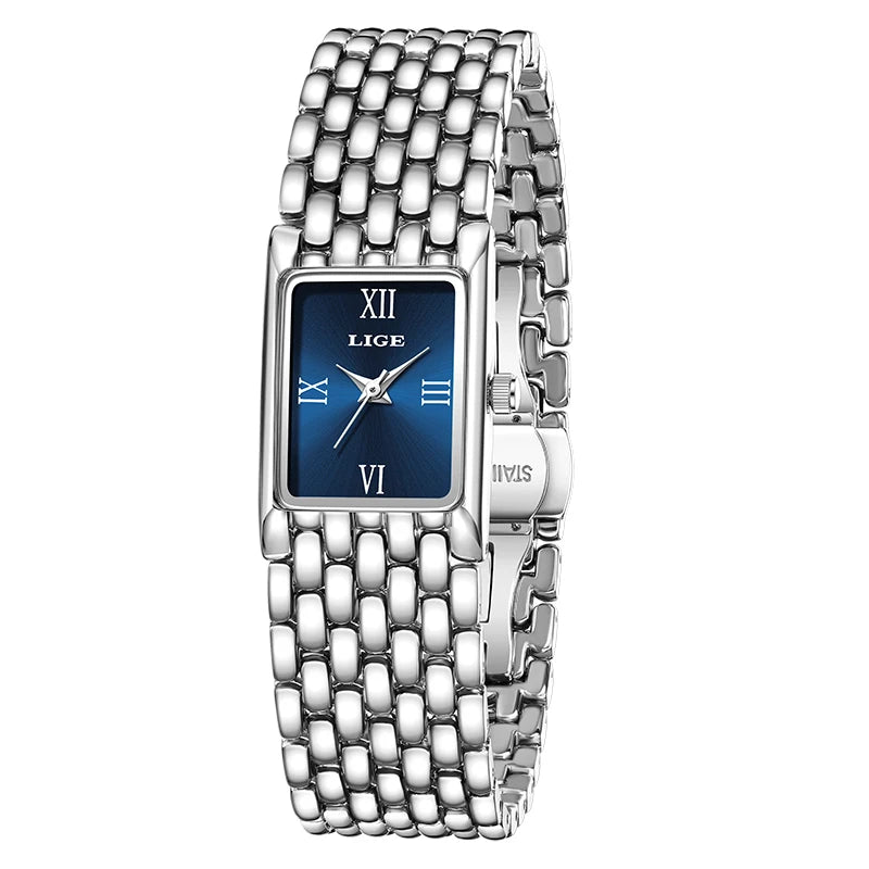 LIGE Women's Golden Steel Bracelet Watch