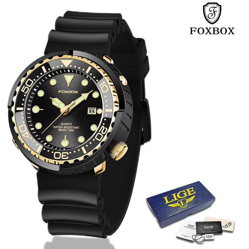 Men’s Chronograph Sport Watch – 50M Waterproof Silicone Edition