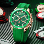 LIGE Men's Silicone Strap Chronograph Watch