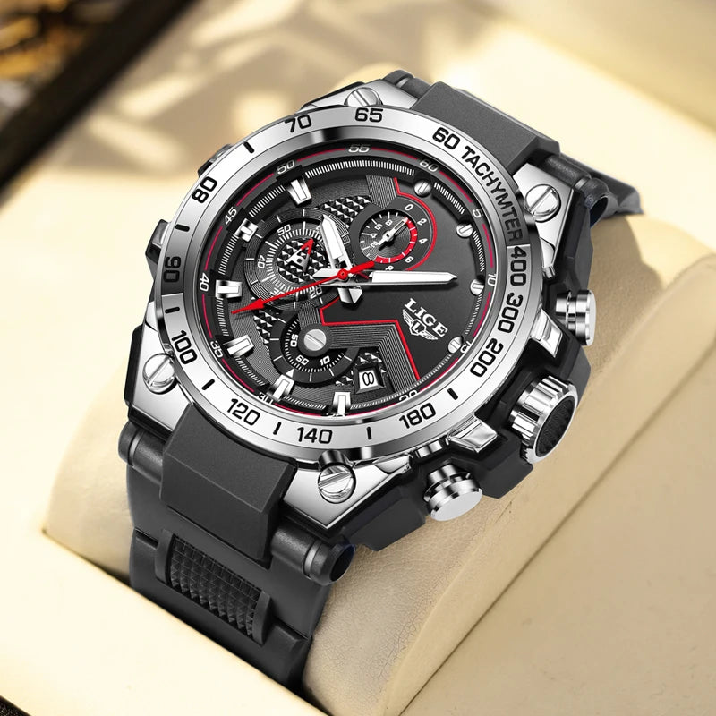 LIGE Tactical Sports Chronograph Watch