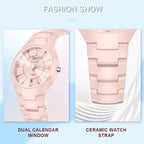LIGE Elegant Ceramic Quartz Watch – Luxury Women’s Edition