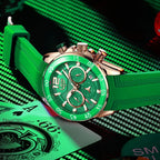 LIGE Men's Silicone Strap Chronograph Watch