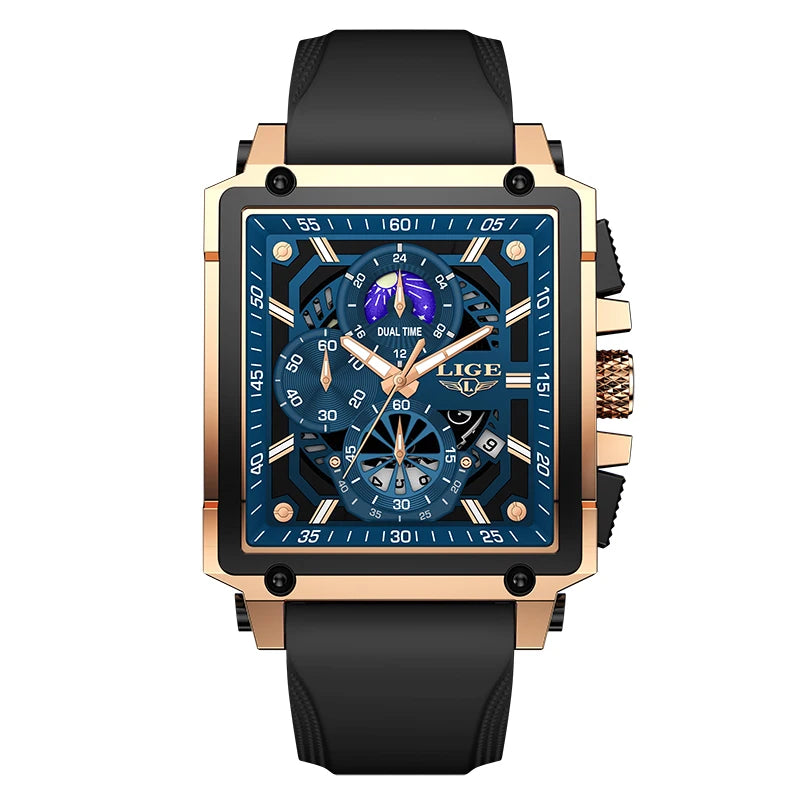 LIGE Chronograph Quartz Watch – Premium Sports Edition