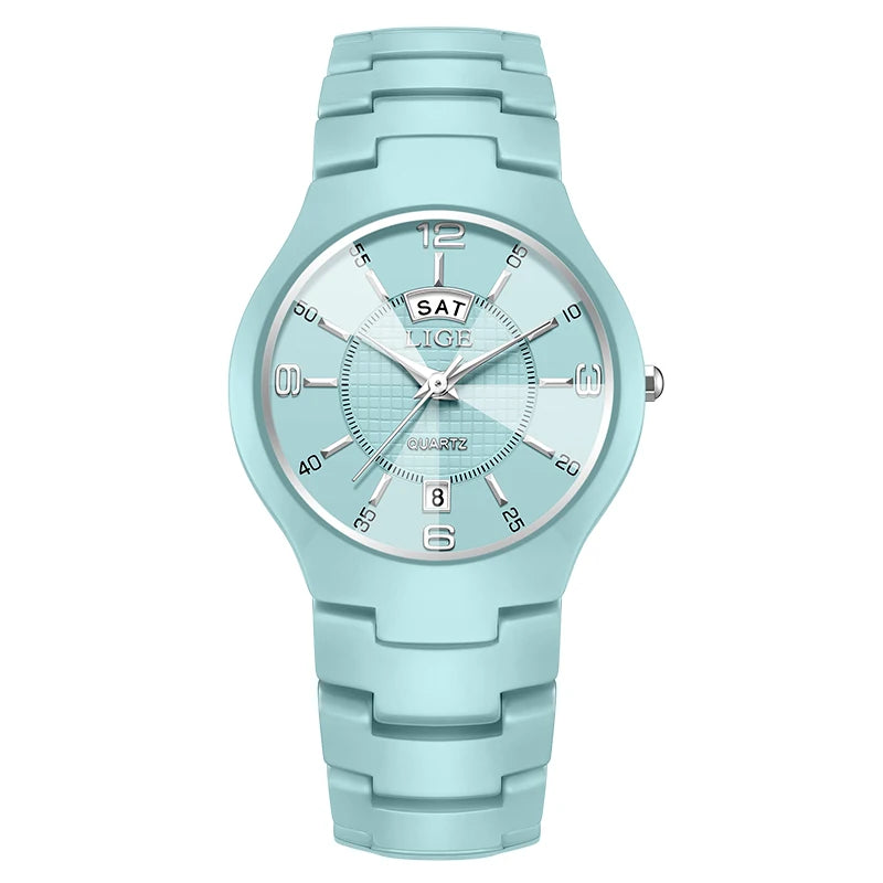 LIGE Elegant Ceramic Quartz Watch – Luxury Women’s Edition
