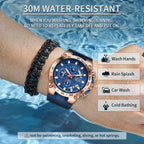 LIGE Men's Military Sports Chronograph Watch