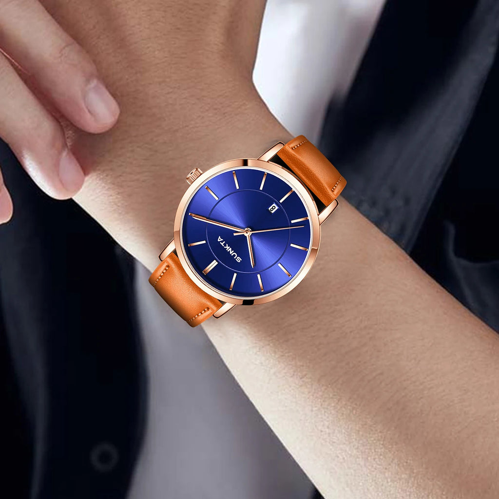 SUNKTA Quartz Business Watch – Premium Waterproof Edition