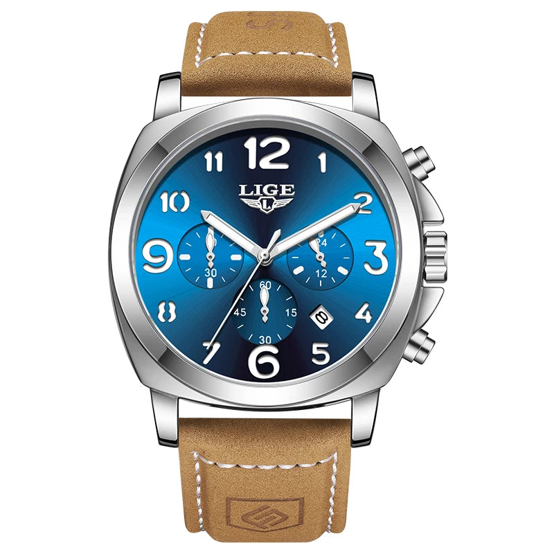 LIGE Luxury Chronograph Sports Watch