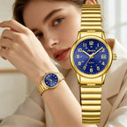 SUNKTA Women's Golden Stainless Steel Watch