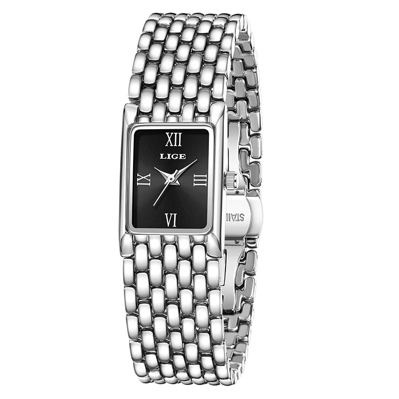 LIGE Women's Golden Steel Bracelet Watch