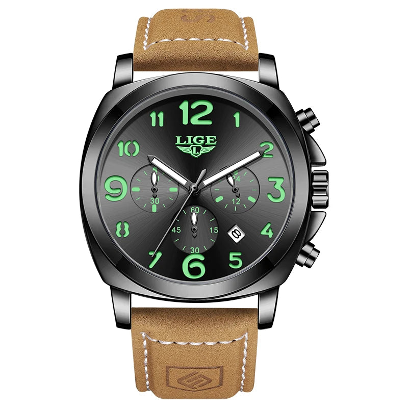 LIGE Luxury Chronograph Sports Watch
