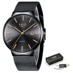 LIGE Ultra-Thin Business Quartz Watch