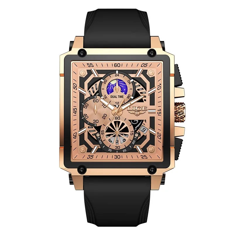LIGE Chronograph Quartz Watch – Premium Sports Edition