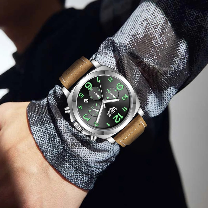 LIGE Luxury Chronograph Sports Watch