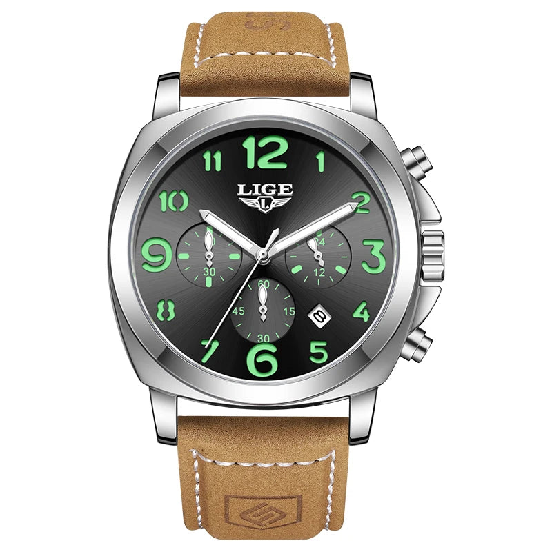 LIGE Luxury Chronograph Sports Watch